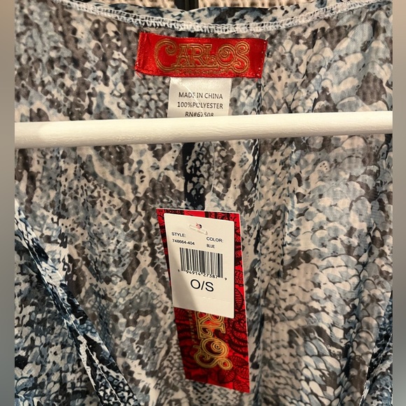 Carlos by Carlos Santana - One Size Kimono Snake Print - Picture 7 of 8